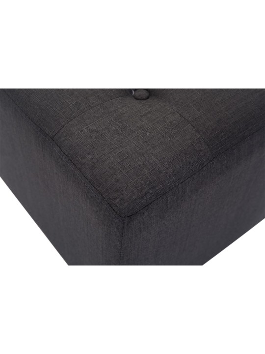 Sæt med 2 Farao taburetter, antik-lys, mørkegrå