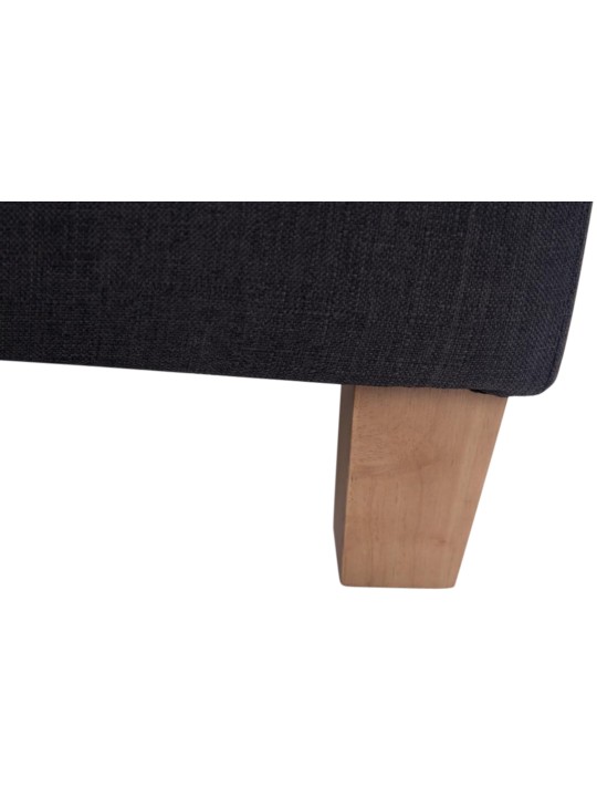 Sæt med 2 Farao taburetter, antik-lys, mørkegrå