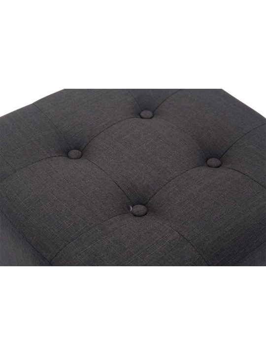 Sæt med 2 Farao taburetter, antik-lys, mørkegrå