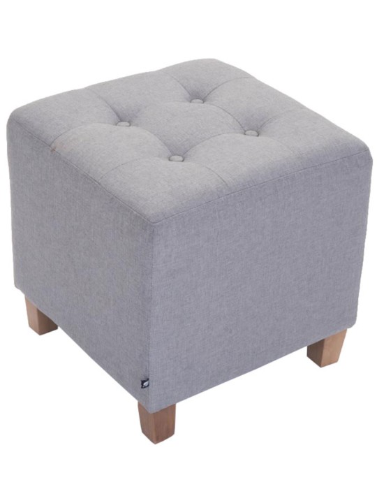 Sæt med 2 Farao taburetter, antik-lys, lysegrå