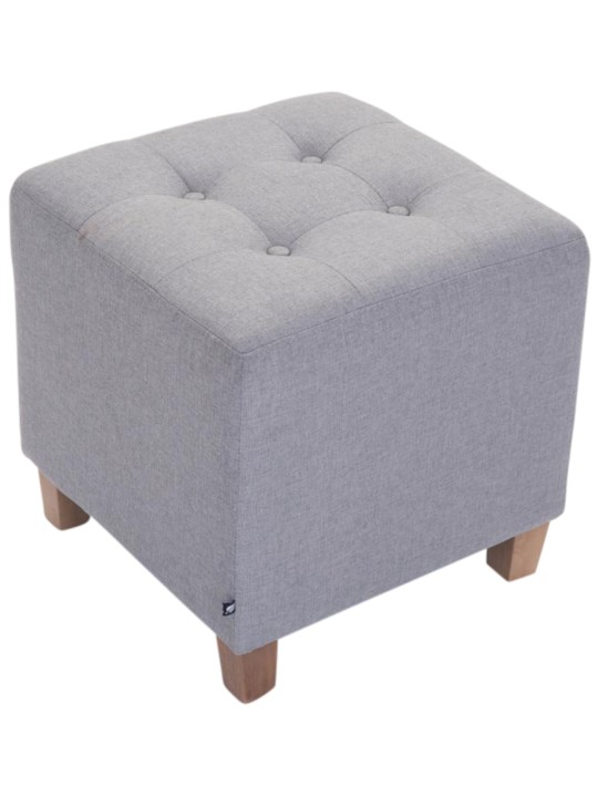 Sæt med 2 Farao taburetter, antik-lys, lysegrå