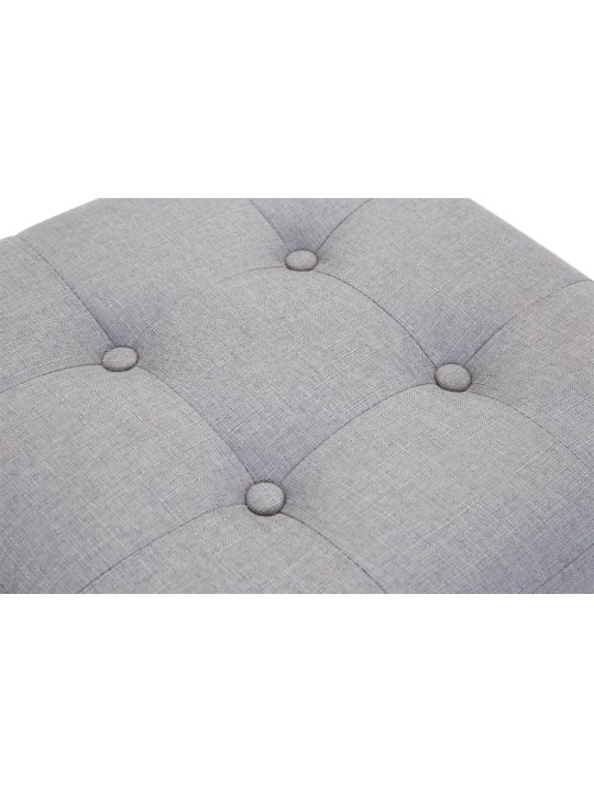 Sæt med 2 Farao taburetter, antik-lys, lysegrå