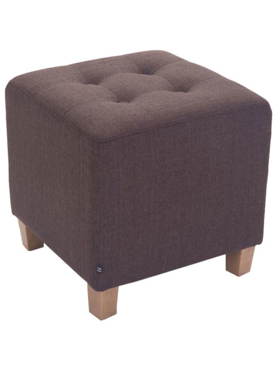 Sæt med 2 Farao taburetter, antik-lys, brun