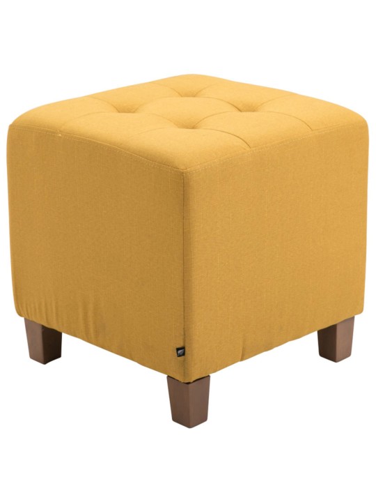 Sæt med 2 Farao taburetter, antik-lys, gul