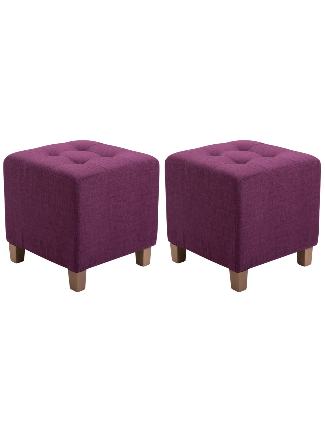Sæt med 2 Farao taburetter, antik-lys, lilla