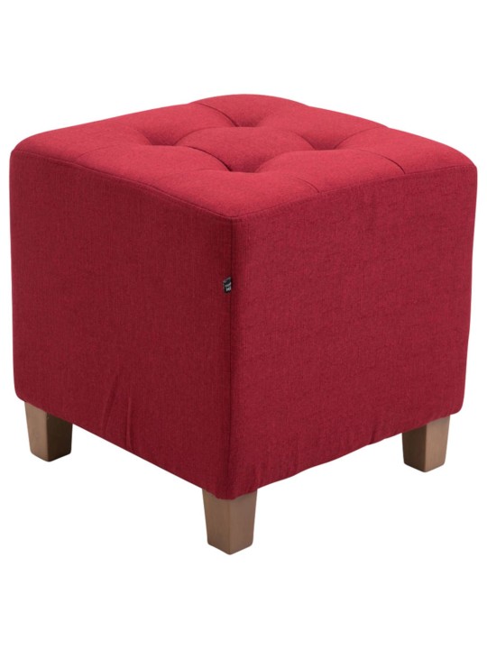 Sæt med 2 Farao taburetter, antik-lys, rød