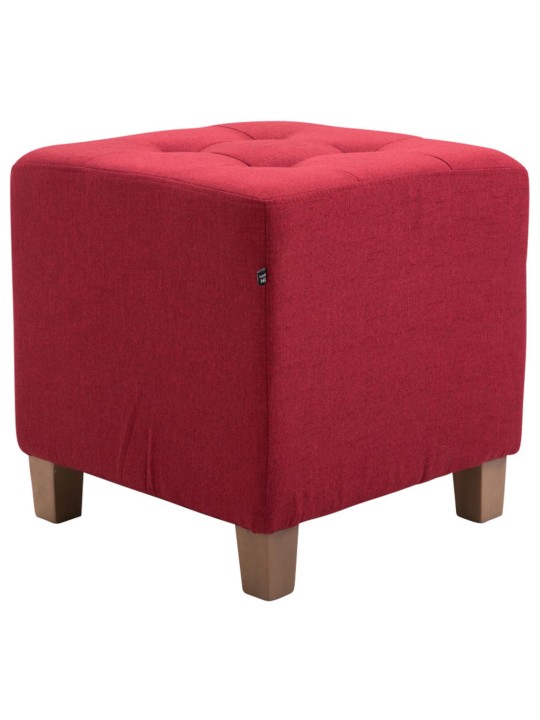 Sæt med 2 Farao taburetter, antik-lys, rød