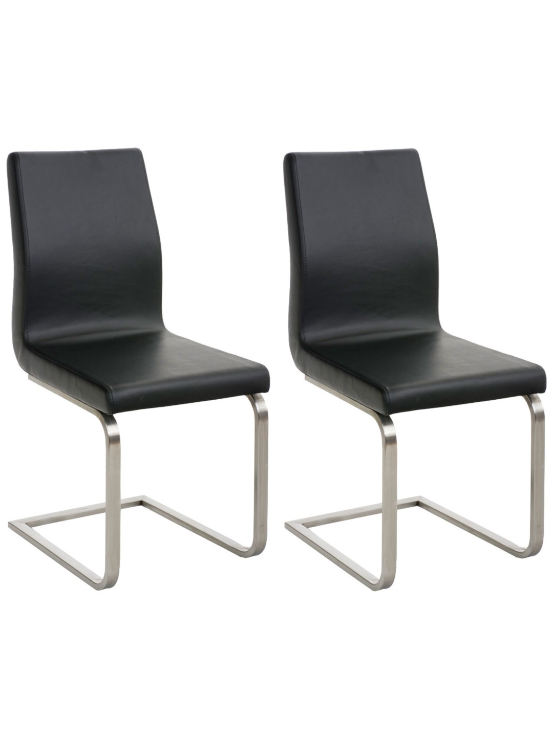 Sæt med 2 Belfort spisestuestole, sort