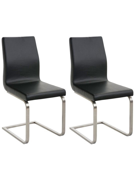 Sæt med 2 Belfort spisestuestole, sort