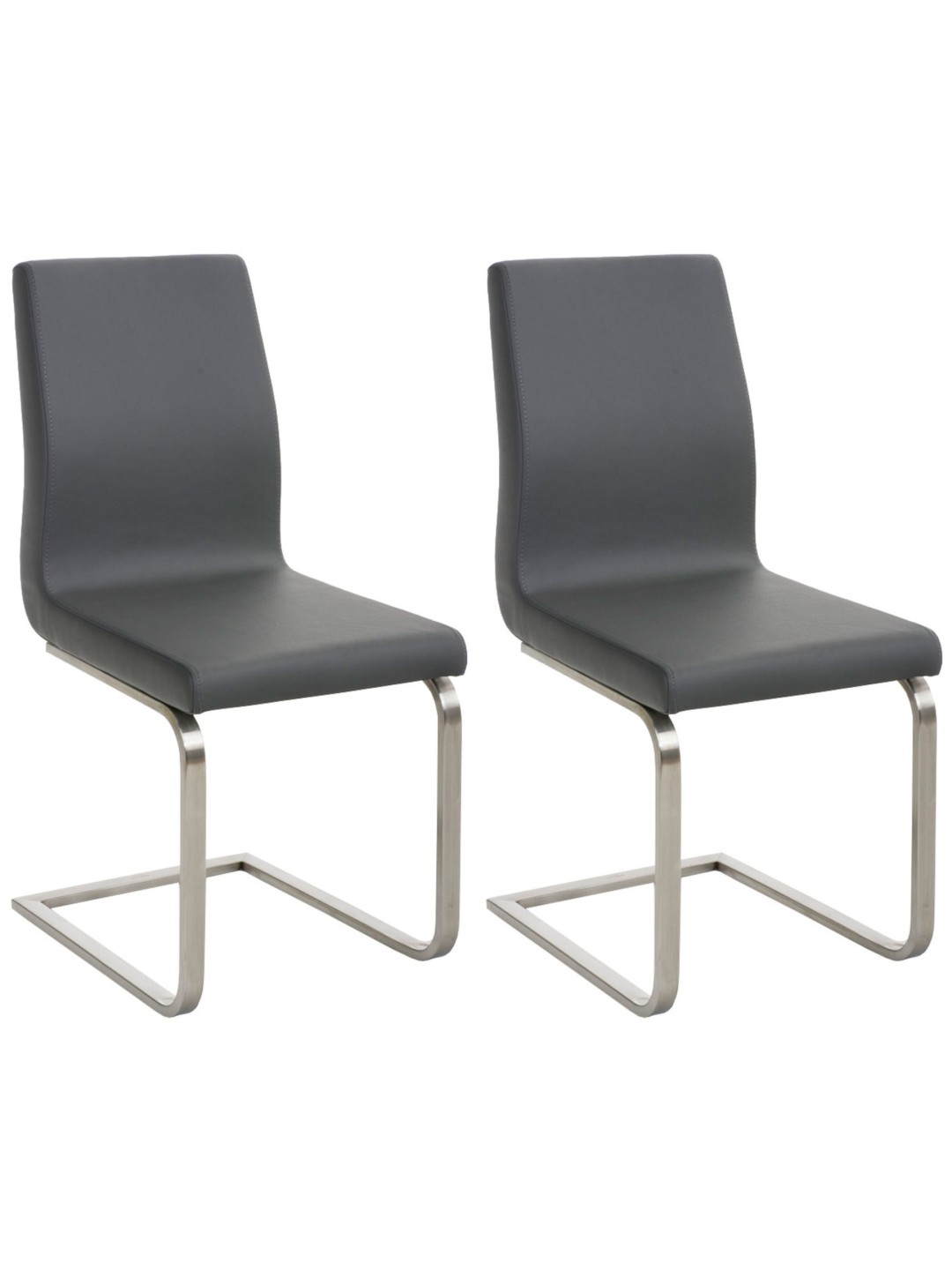 Sæt med 2 Belfort spisestuestole, grå