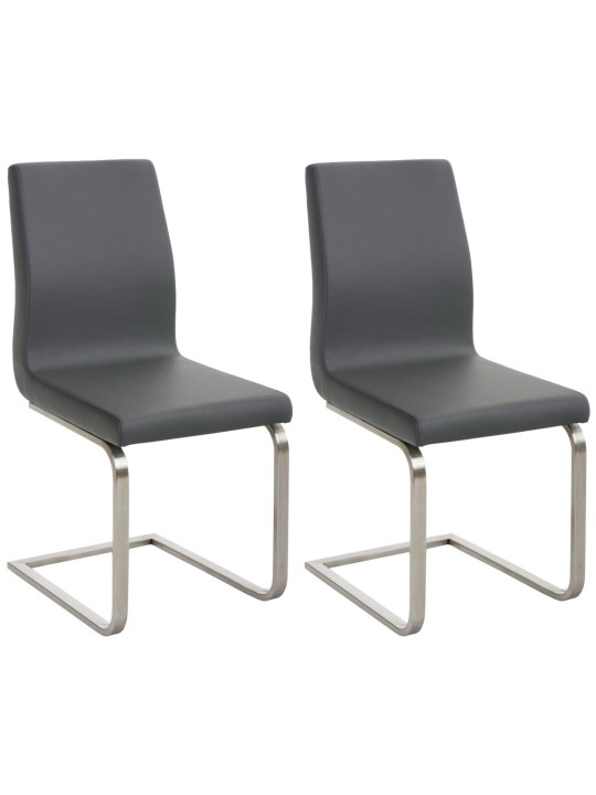Sæt med 2 Belfort spisestuestole, grå