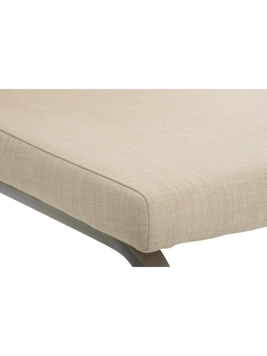 Sæt med 2 spisestuestole Belfort stof, creme