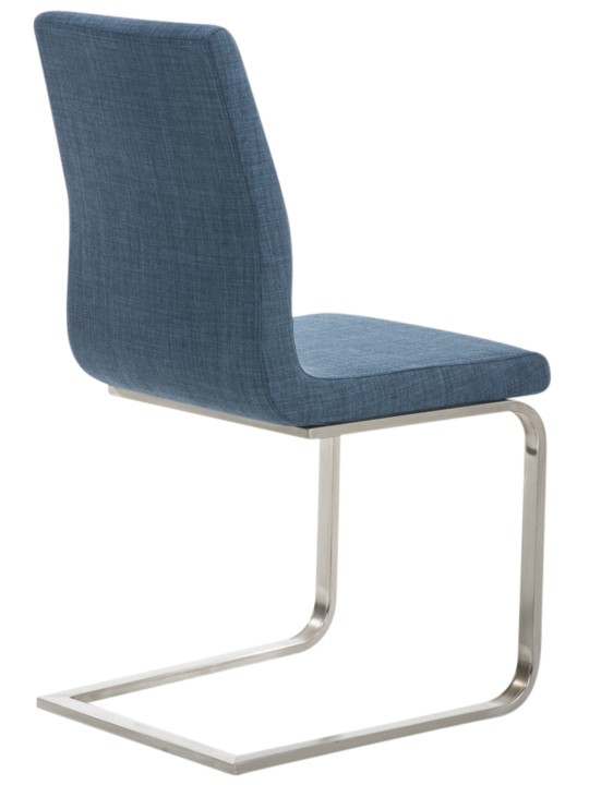 Sæt med 2 spisestuestole Belfort stof, blå
