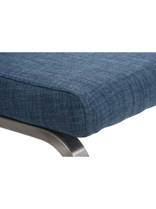 Sæt med 2 spisestuestole Belfort stof, blå