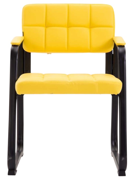 Sæt med 2 besøgsstole Canada B imiteret læder, gul Sæt med 2 besøgsstole Canada B imiteret læder, gul