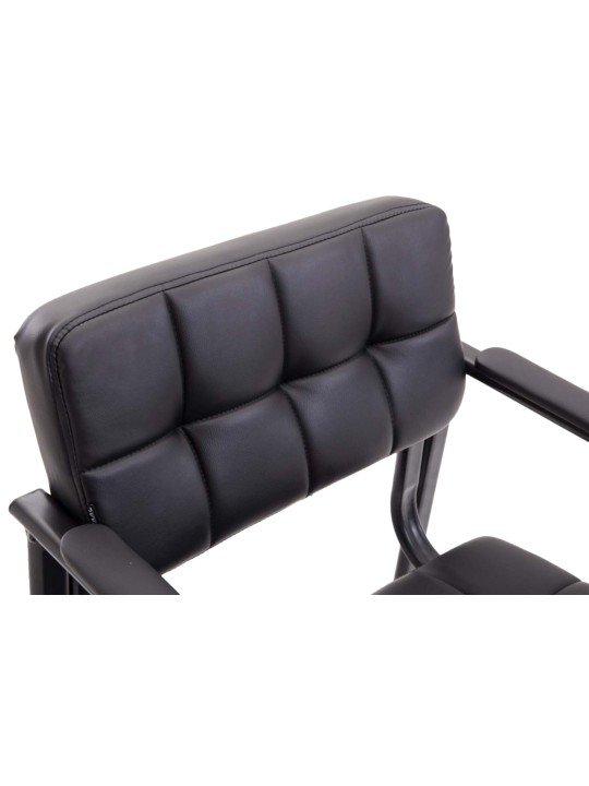 Sæt med 2 besøgsstole Canada B imiteret læder, sort