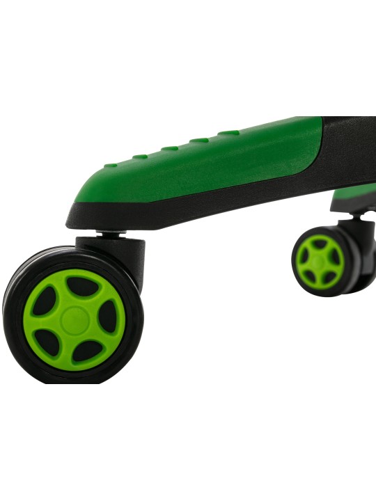 Kontorstol Clovis imiteret læder, sort/grøn