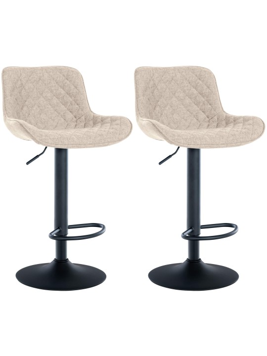 Sæt med 2 barstole Minosa stof, taupe Sæt med 2 barstole Minosa stof, taupe