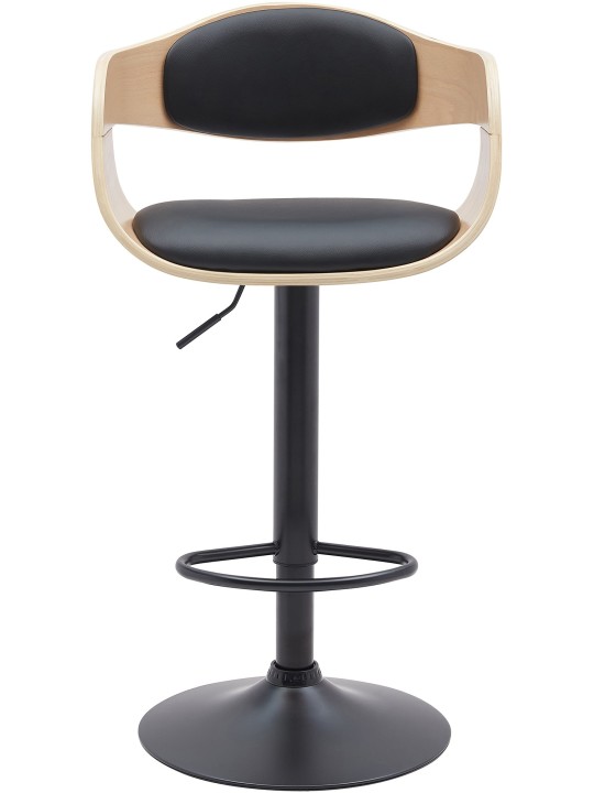 Barstol Kingston B imiteret læder, natur/sort