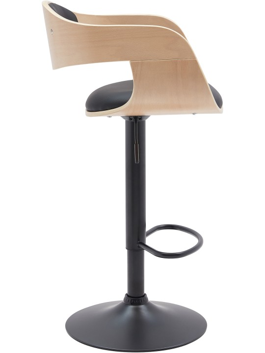 Barstol Kingston B imiteret læder, natur/sort