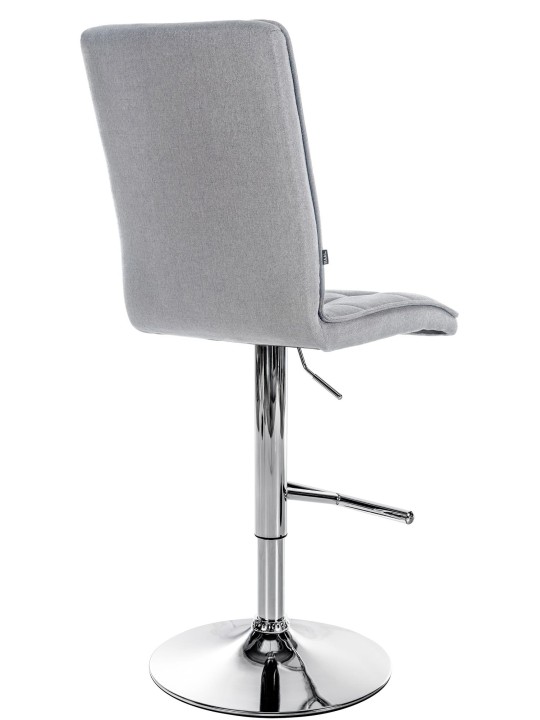 Barstol Peking V2 stof krom, lysegrå