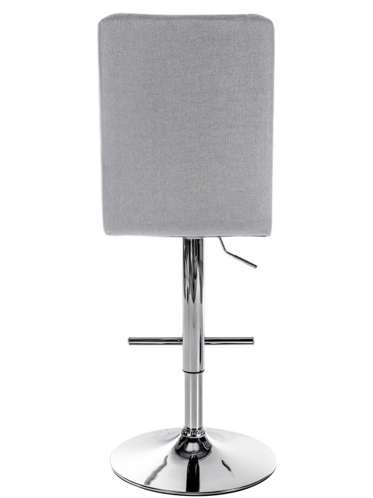 Barstol Peking V2 stof krom, lysegrå