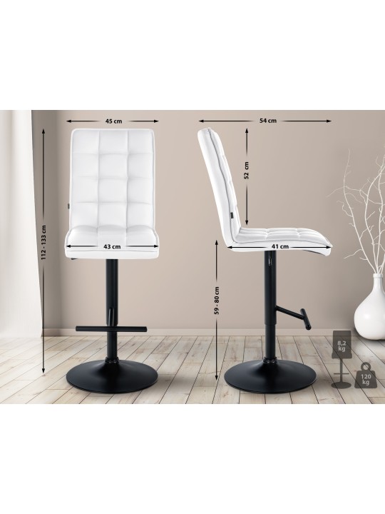 Barstol Peking V2 kunstlæder, hvid Barstol Peking V2 kunstlæder, hvid