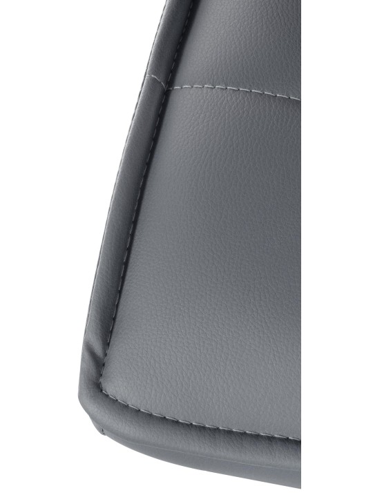 Barstol Peking V2 imiteret læder krom, grå