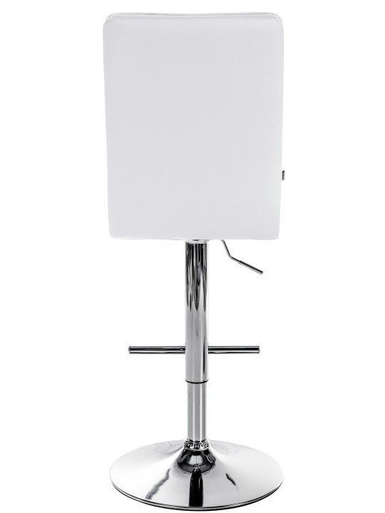 Barstol Peking V2 imiteret læder krom, hvid Barstol Peking V2 imiteret læder krom, hvid