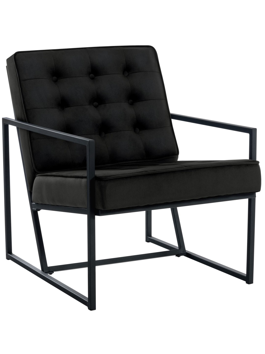 Liggestol Avon fløjl, sort