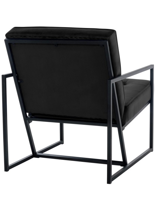 Liggestol Avon fløjl, sort