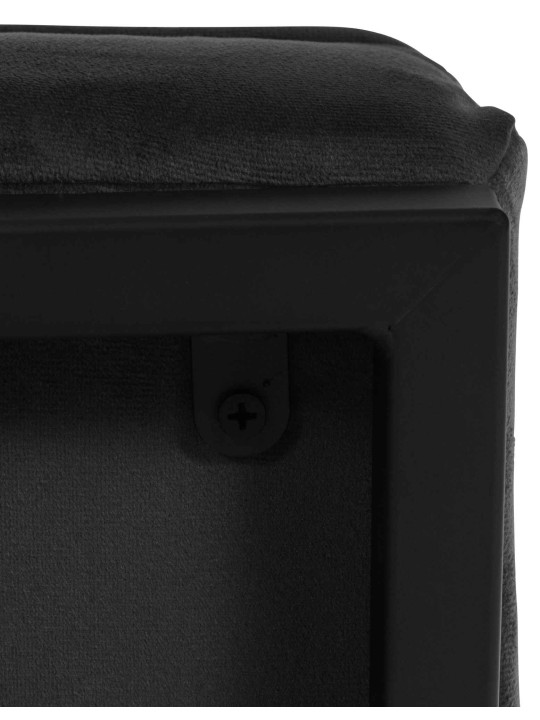 Liggestol Avon fløjl, sort