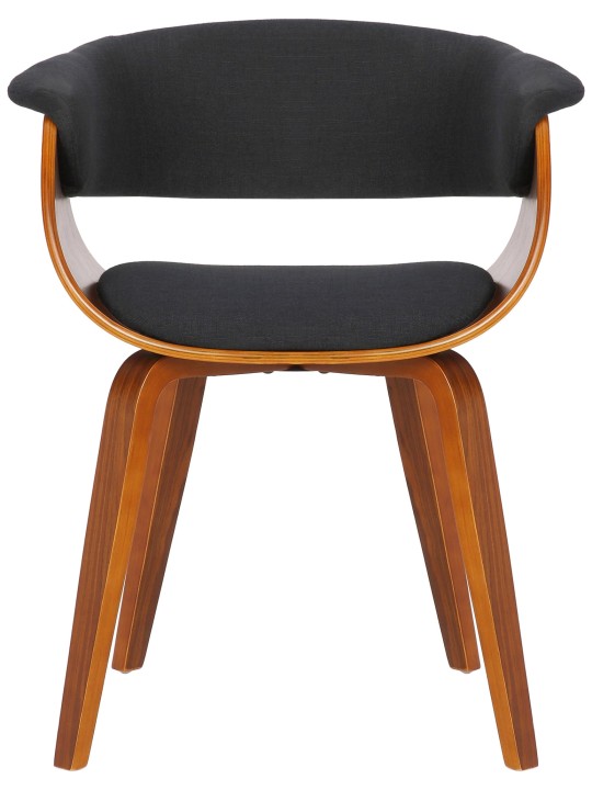 Stol Bruce stof valnød, sort