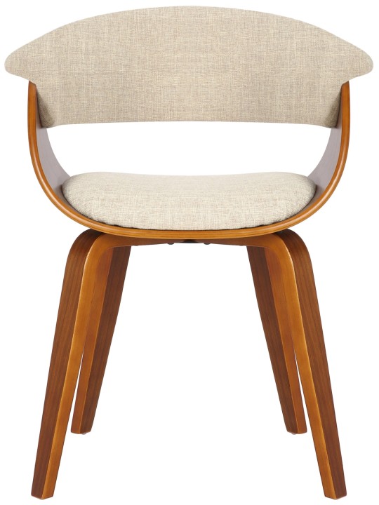 Stol Bruce stof valnød, creme