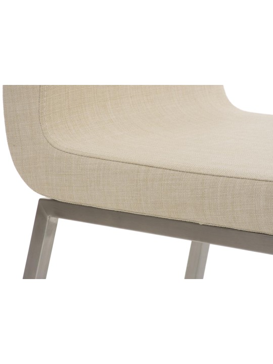 Sæt med 2 spisestuestole Colmar stof, creme