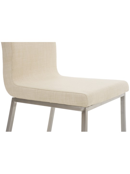 Sæt med 2 spisestuestole Colmar stof, creme