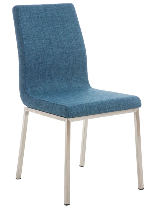 Sæt med 2 spisestuestole Colmar stof, blå