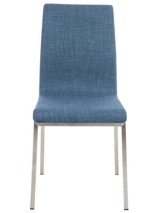 Sæt med 2 spisestuestole Colmar stof, blå