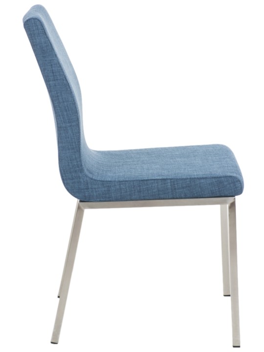Sæt med 2 spisestuestole Colmar stof, blå