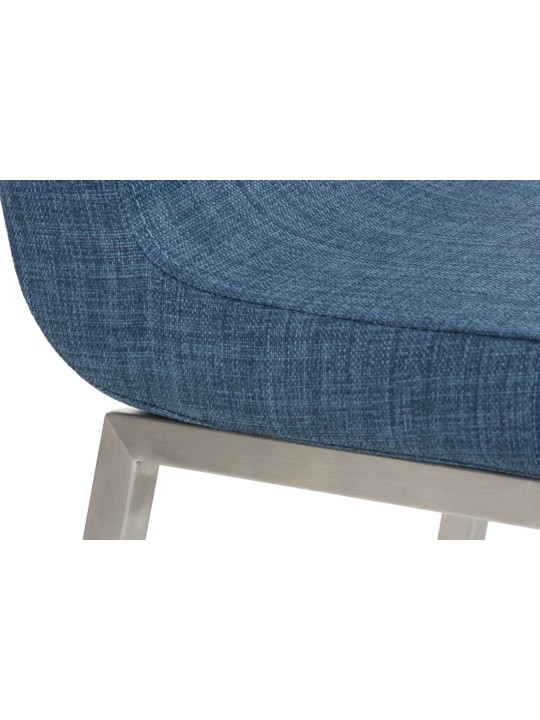 Sæt med 2 spisestuestole Colmar stof, blå