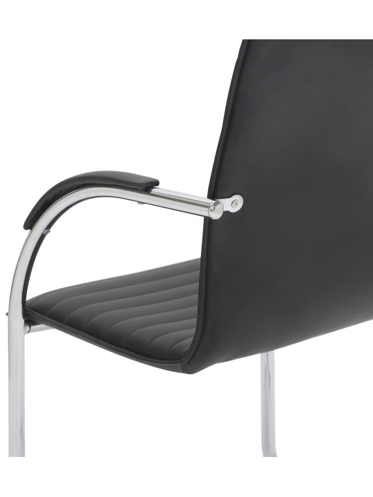 Sæt med 2 besøgsstole Tira imiteret læder, sort Sæt med 2 besøgsstole Tira imiteret læder, sort