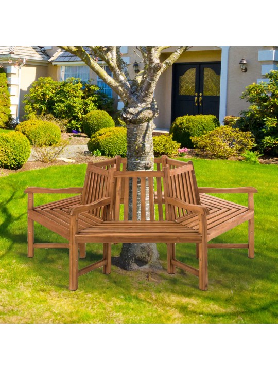 Sonja træbænk med armlæn 200 cm, teak