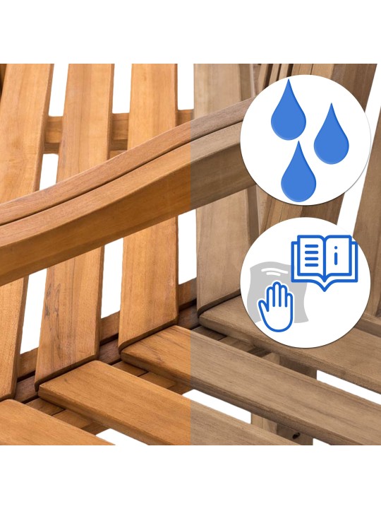 Sonja træbænk med armlæn 200 cm, teak