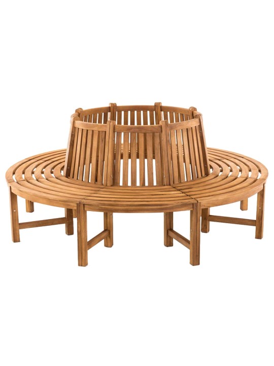 Træbænk Novum omkring 200 cm, teak