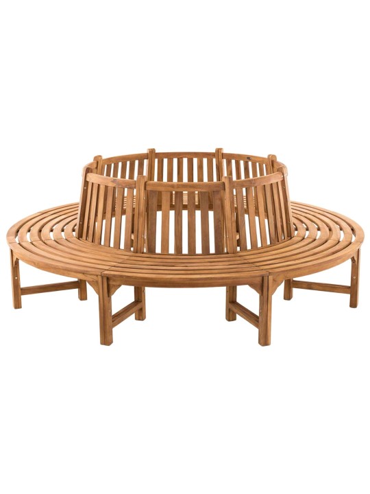 Træbænk Novum omkring 250 cm, teak