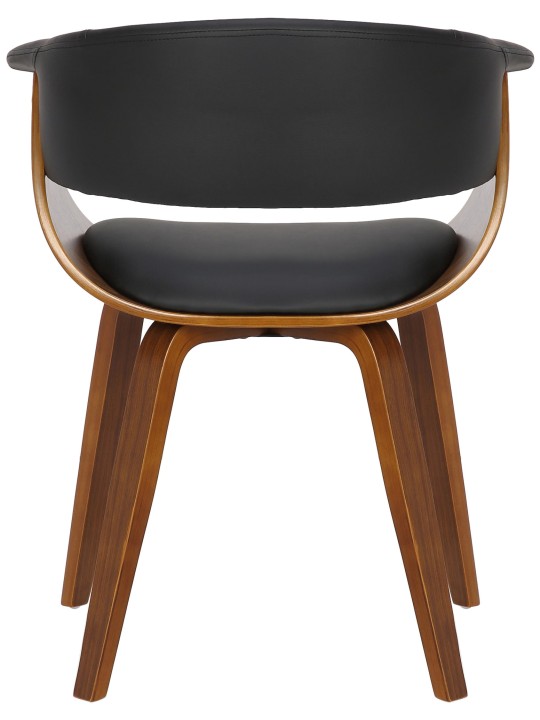 Sæt med 2 stole Bruce imiteret læder valnød, sort Sæt med 2 stole Bruce imiteret læder valnød, sort