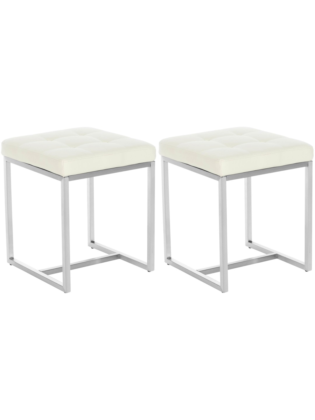 Sæt med 2 skamler Barci, creme