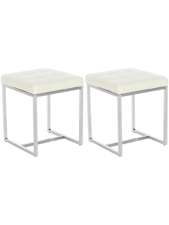 Sæt med 2 skamler Barci, creme