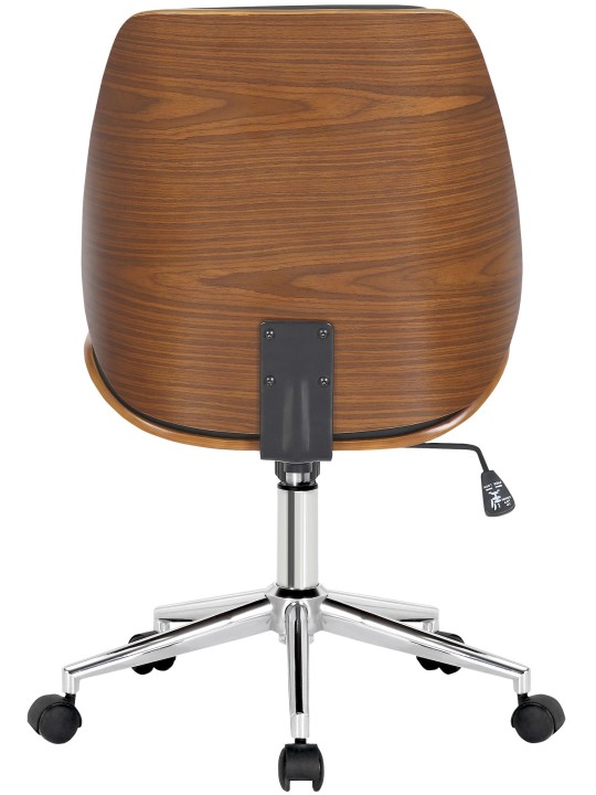 Kontorstol Mitch krom, valnød/sort Kontorstol Mitch krom, valnød/sort