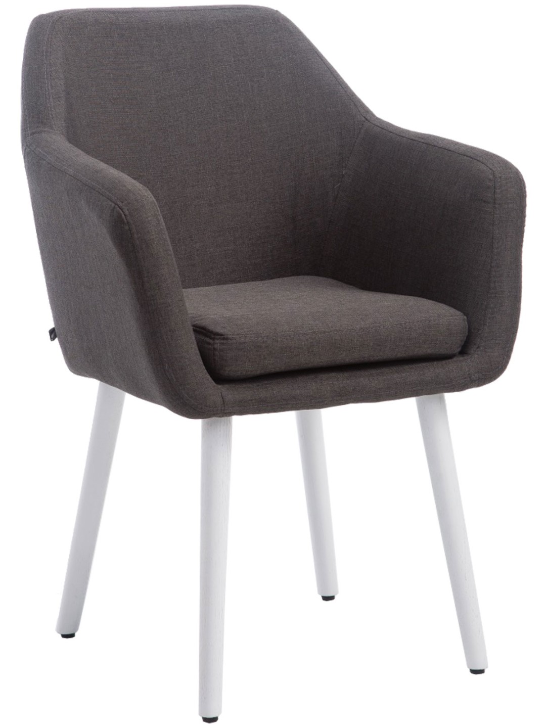 Stol Kuba stof, mørkegrå